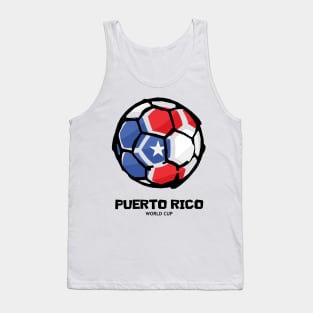 Puerto Rico Football Country Flag Tank Top